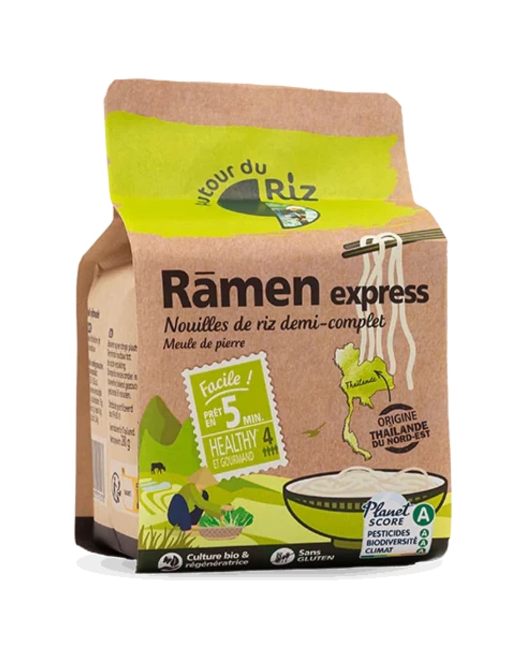 Nouilles de Ramen de riz demi-complet