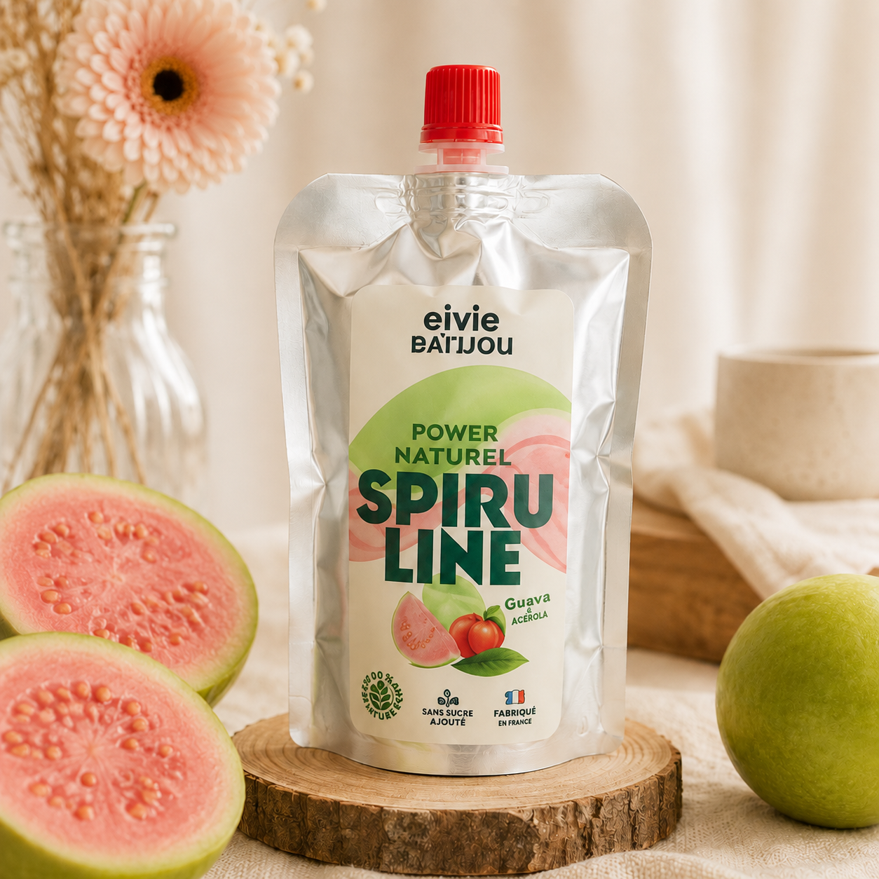 Purée de fruits Spiruline